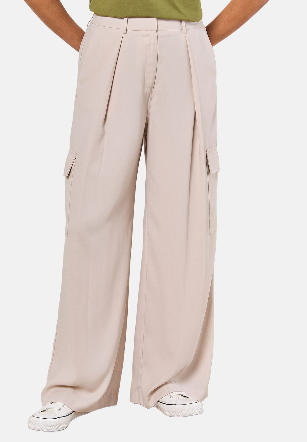Apricot APRICOT WIDE LEG FLUID CARGO TROUSERS