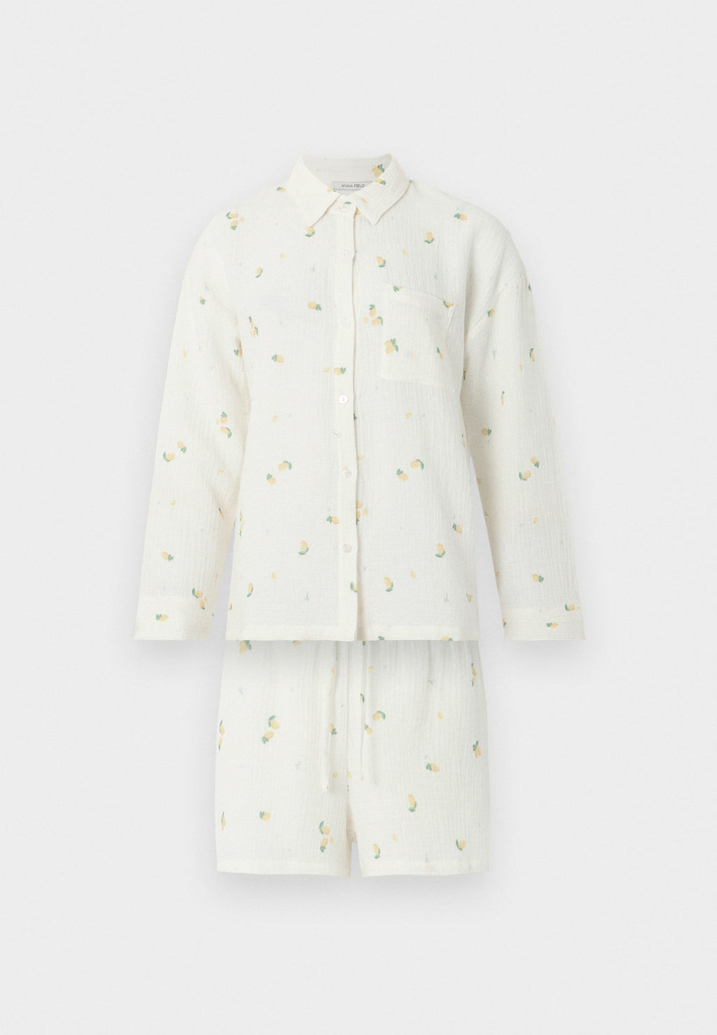 Anna Field LEMON PRINT MUSLIN COTTON NIGHTWEAR SET