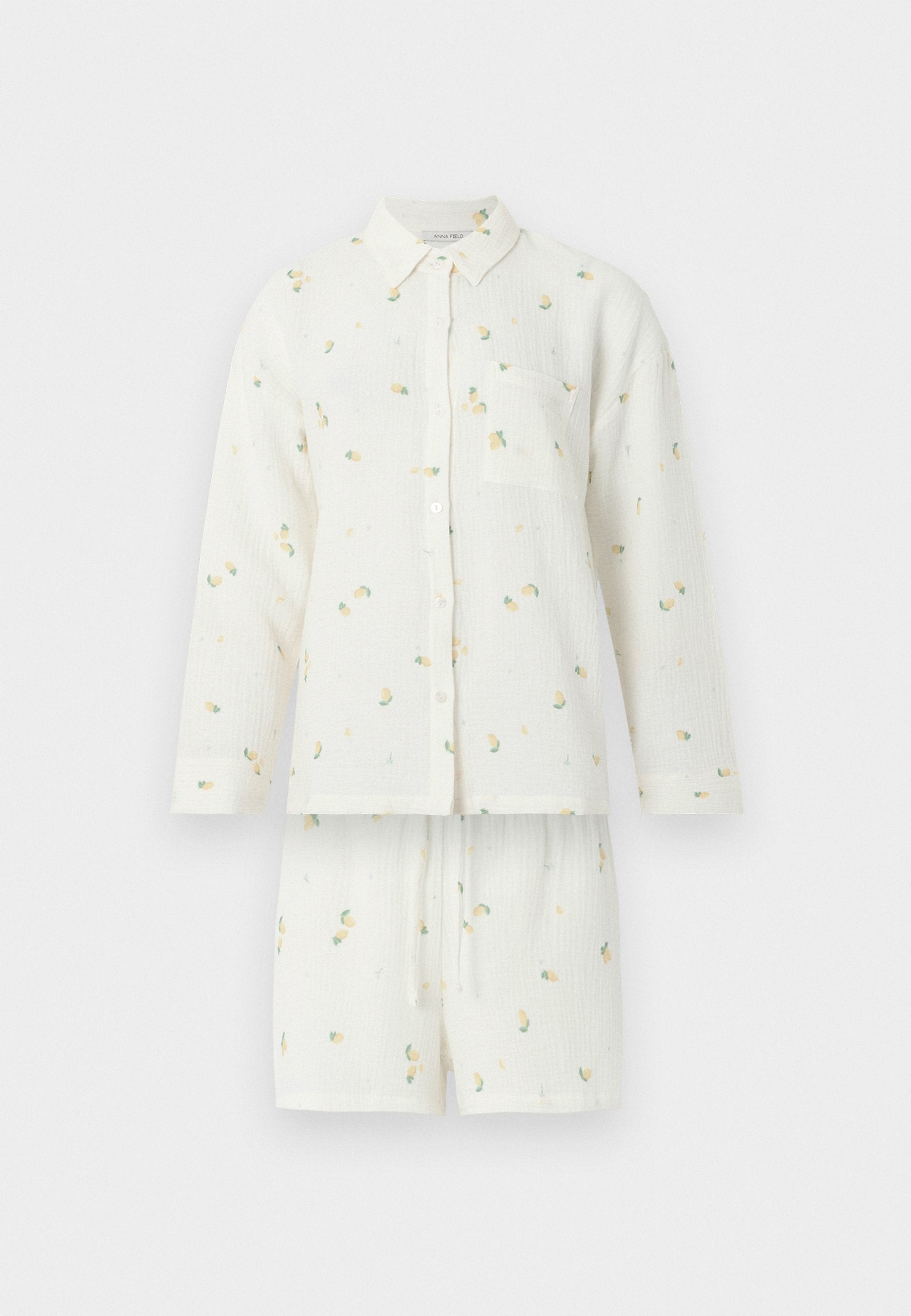 Anna Field LEMON PRINT MUSLIN COTTON NIGHTWEAR SET