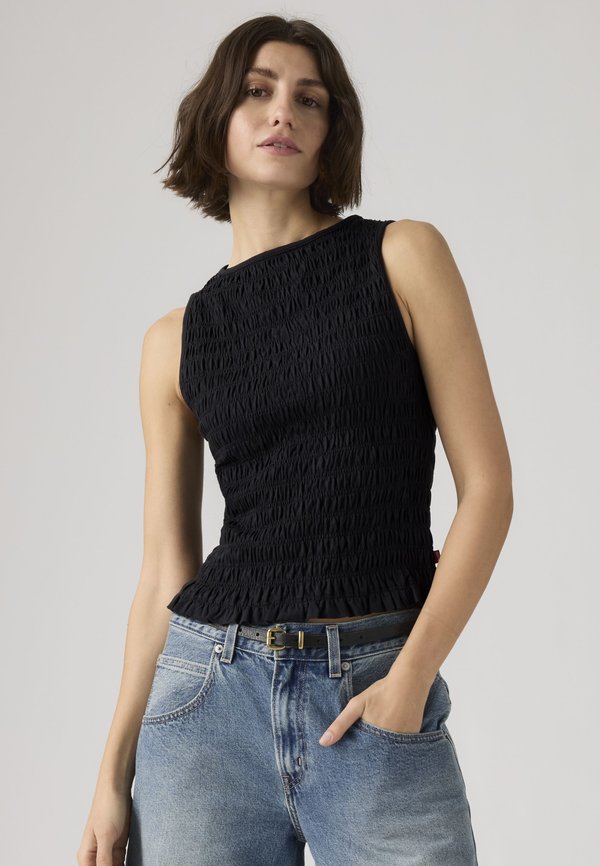 Levi's® BELLA SMOCKED TOP - Top - anthracite night