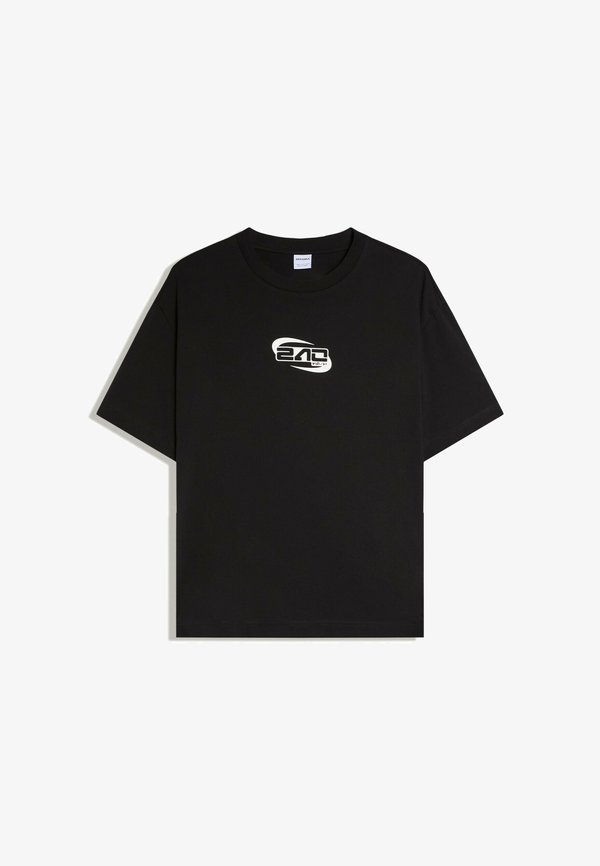 Bershka SHORT SLEEVE - T-SHIRT - Print T-shirt - black