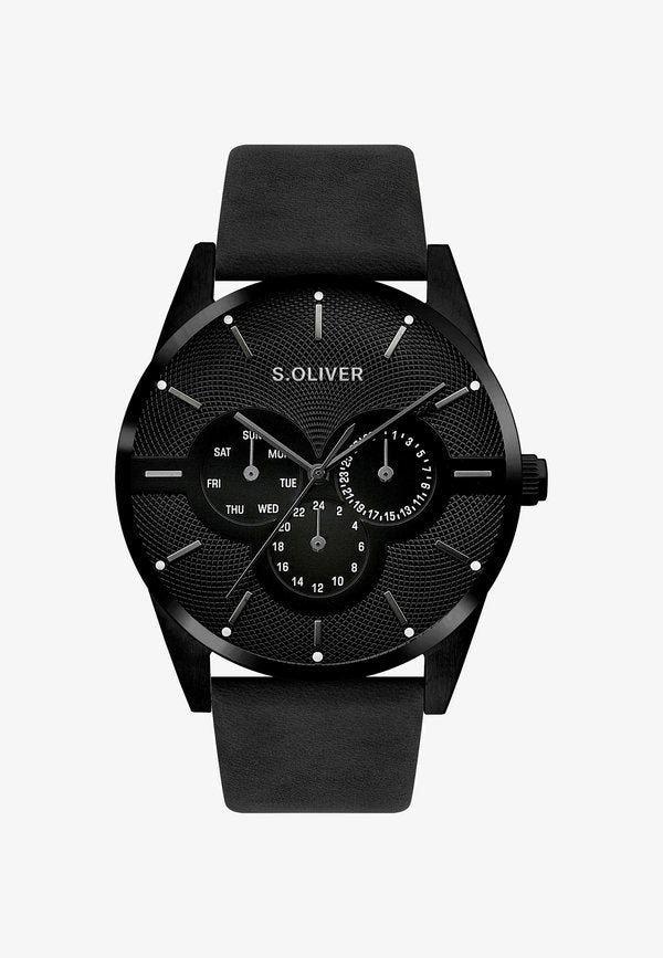 s.Oliver S.OLIVER HERREN-UHREN ANALOG QUARZ - Watch - schwarz