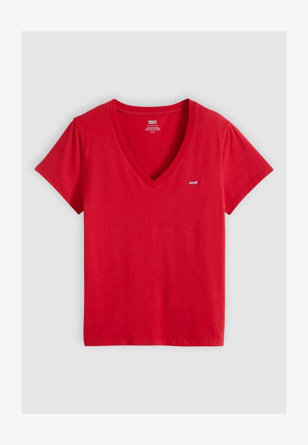 Levi's® PERFECT VNECK - Basic T-shirt - urban red cotton