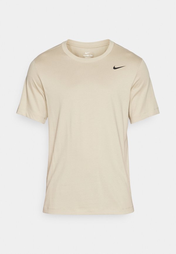Nike Performance TEE CREW SOLID - Sports T-shirt - desert khaki black