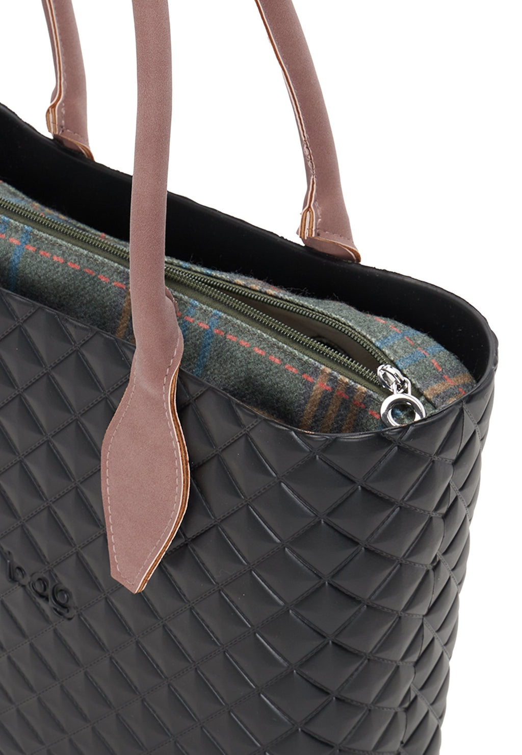 O Bag COMPOSTA  URBAN MIDI MANICO LUNGO A ROMBO  SCOTTISH