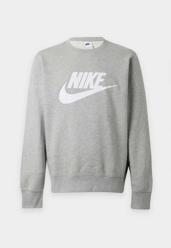 Nike Sportswear M NK CLUB BB GFX CREW - Sweatshirt - grey heather/white
