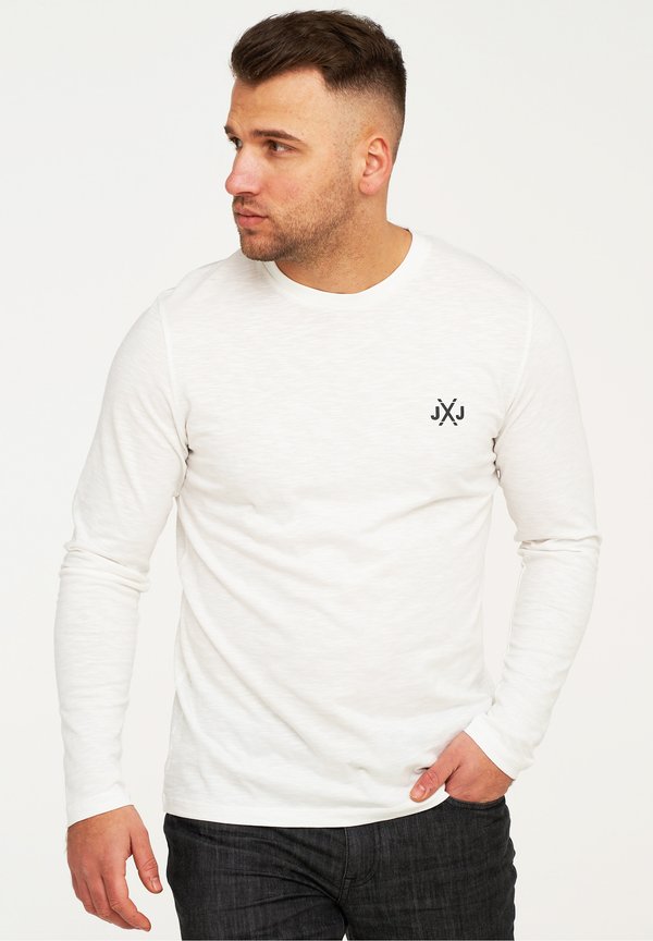 Jack & Jones JCORISE INFINITY CREW NECK-MIT LOGO - Long sleeved top - cloud dancer