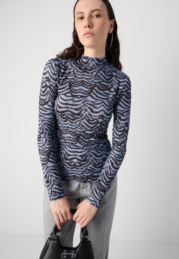 Scotch & Soda ALL OVER PRINTED MOCK NECK LONG SLEEVE