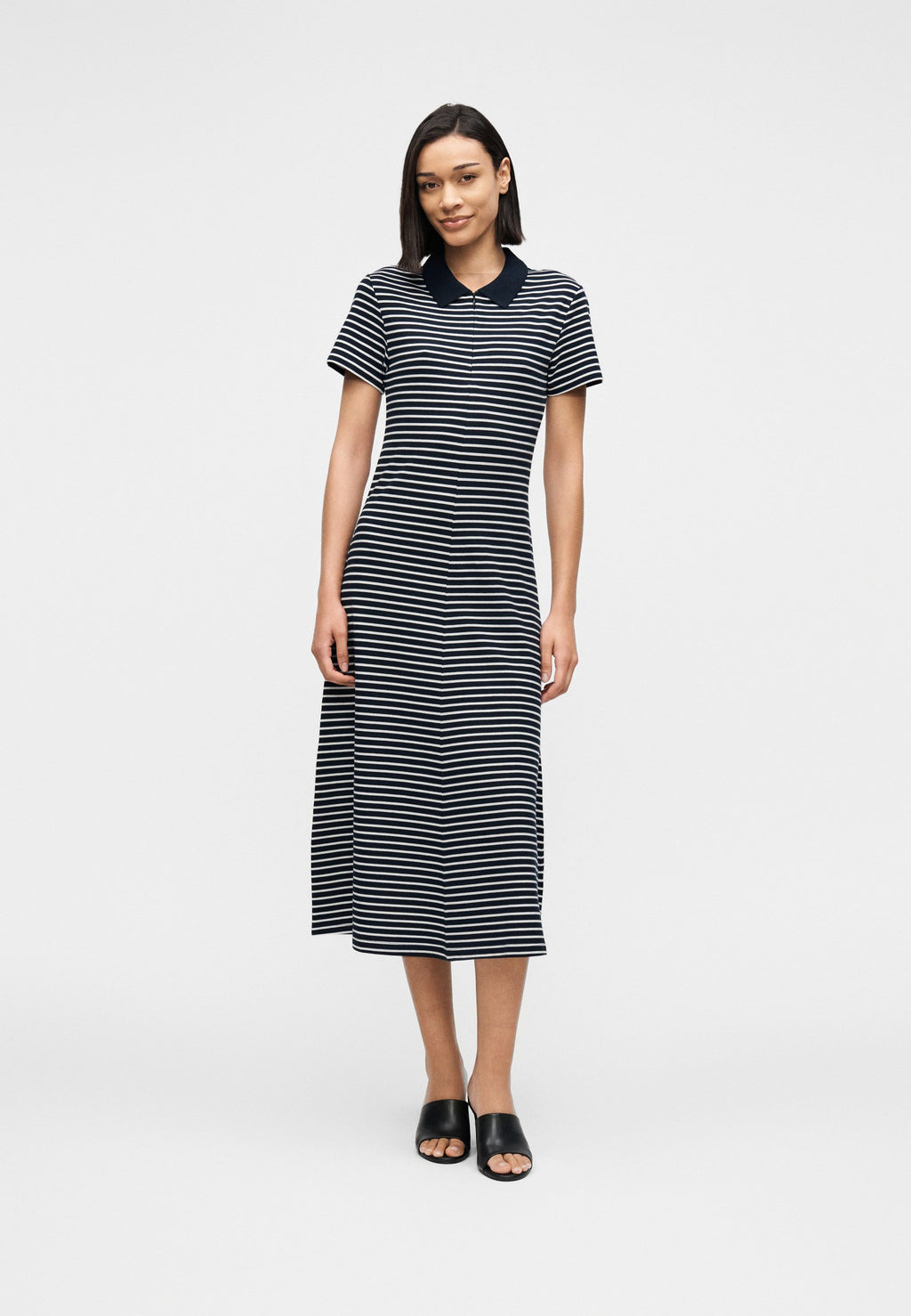 ZIP MAXI SHORT SLEEVE POLO DRESS Media 3