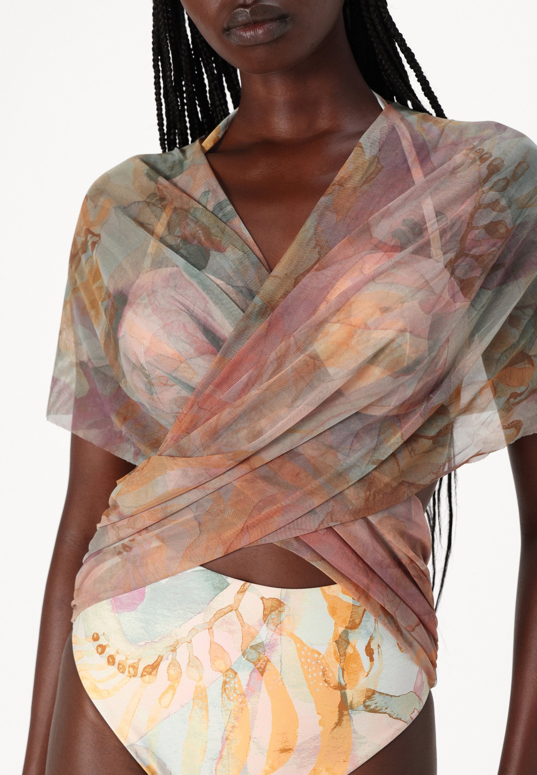 ANDREA IYAMAH ADI KAFTAN COVER-UP DRESS