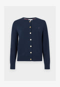 Tommy Hilfiger CO JERSEY FINE GG C-NK LS CARDI - CO JERSEY FINE GG - Cardigan - dark blue