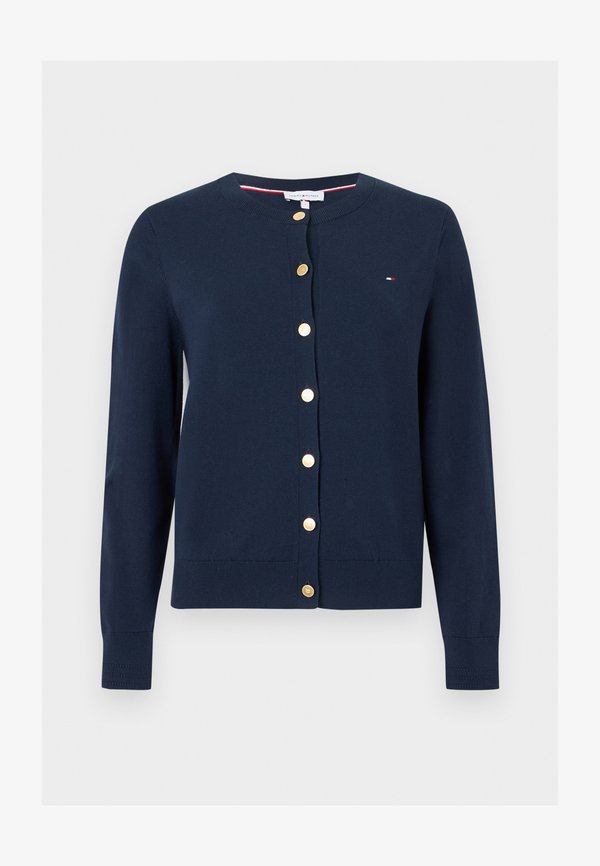 Tommy Hilfiger CO JERSEY FINE GG C-NK LS CARDI - CO JERSEY FINE GG - Cardigan - dark blue