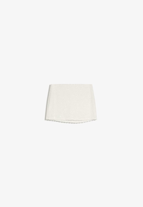 Bershka SEQUINNED - Mini skirt - white