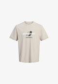 Jack & Jones JCOCLUB GRAPHIC FRONT PRINT TEE SS CN - Print T-shirt - dove