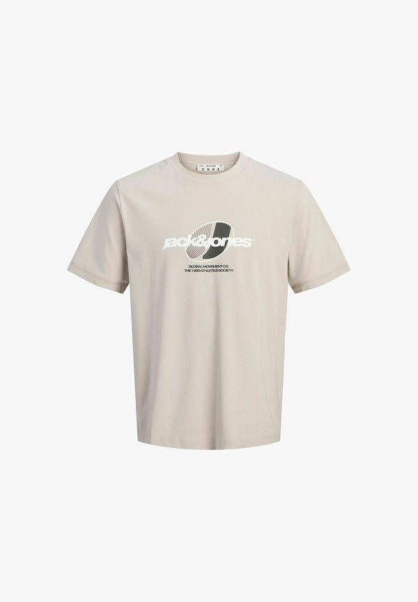 Jack & Jones JCOCLUB GRAPHIC FRONT PRINT TEE SS CN - Print T-shirt - dove