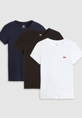 Levi's® ESSENTIAL TEE 3 PACK  - Basic T-shirt - anthracite night/white/peacoat