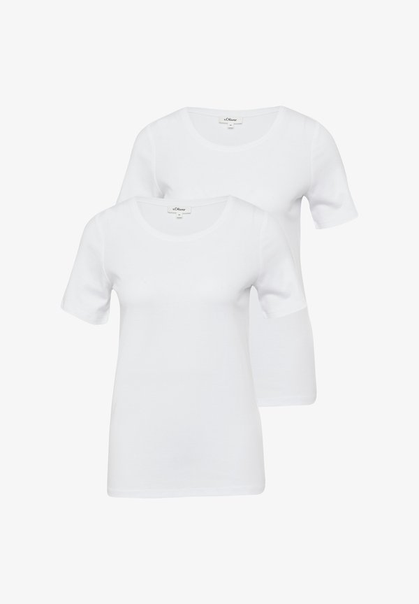 s.Oliver 2 PACK - Basic T-shirt - weiß