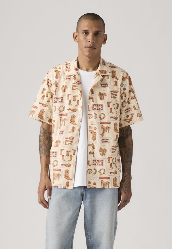 Levi's® SUNSET CAMP - Shirt - western wear heritage print ecru tonal