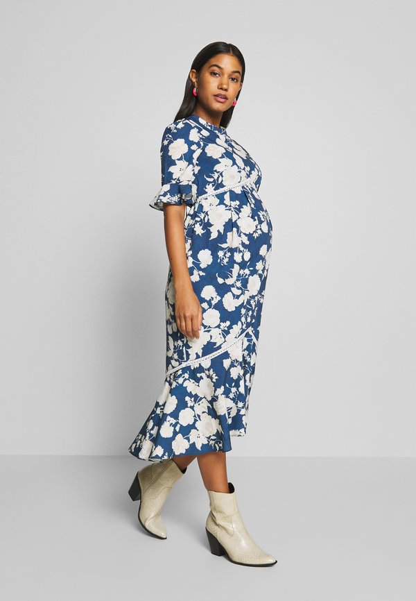 Hope & Ivy Maternity FLUTED SLEEVE SKATER DRESS