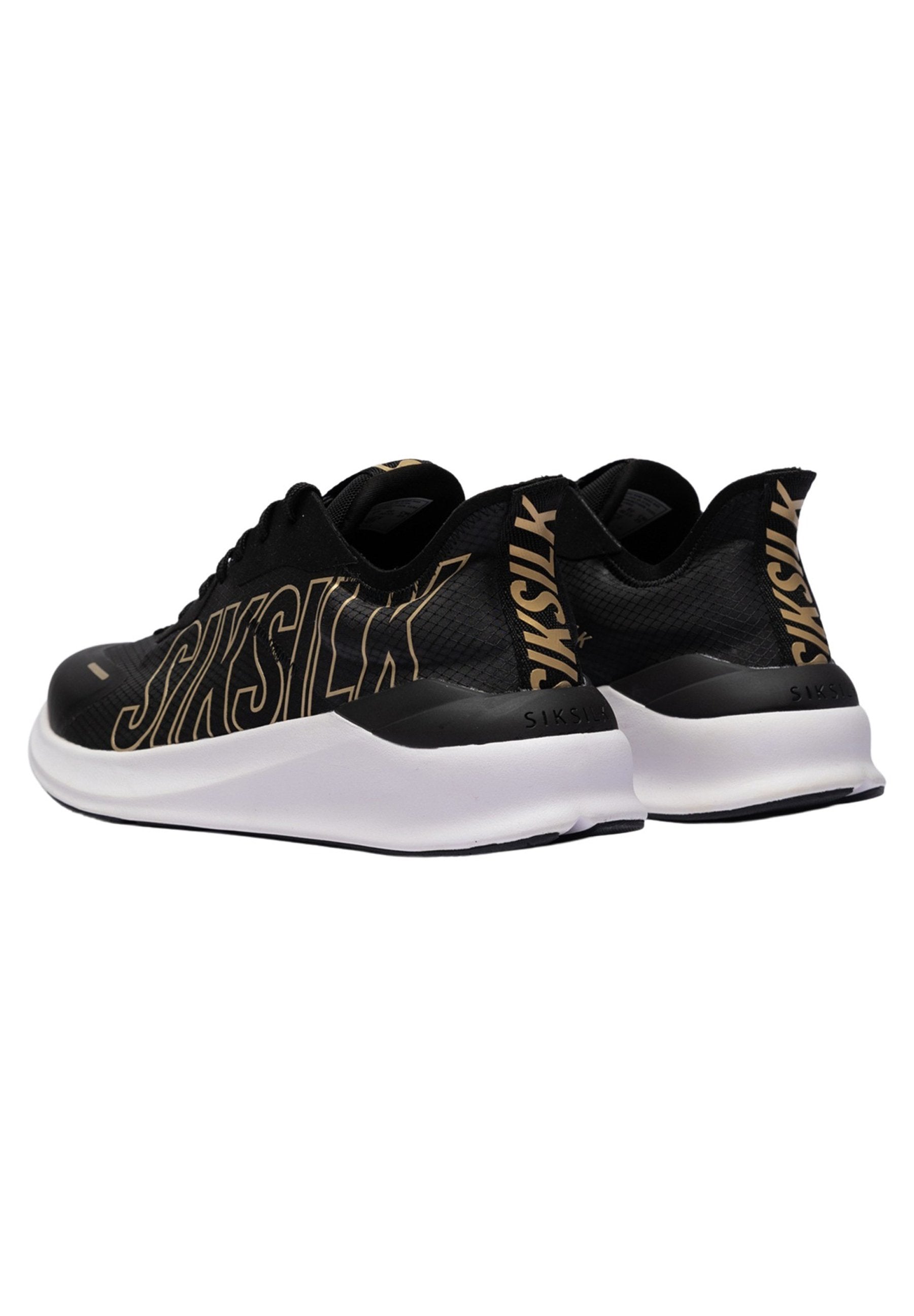 SIKSILK Mens Black & Gold Mako Performance Trainer