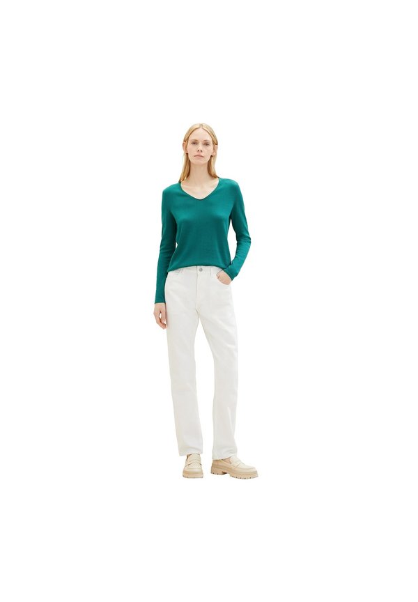 TOM TAILOR SWEATER BASIC V-NECK - Jumper - grün