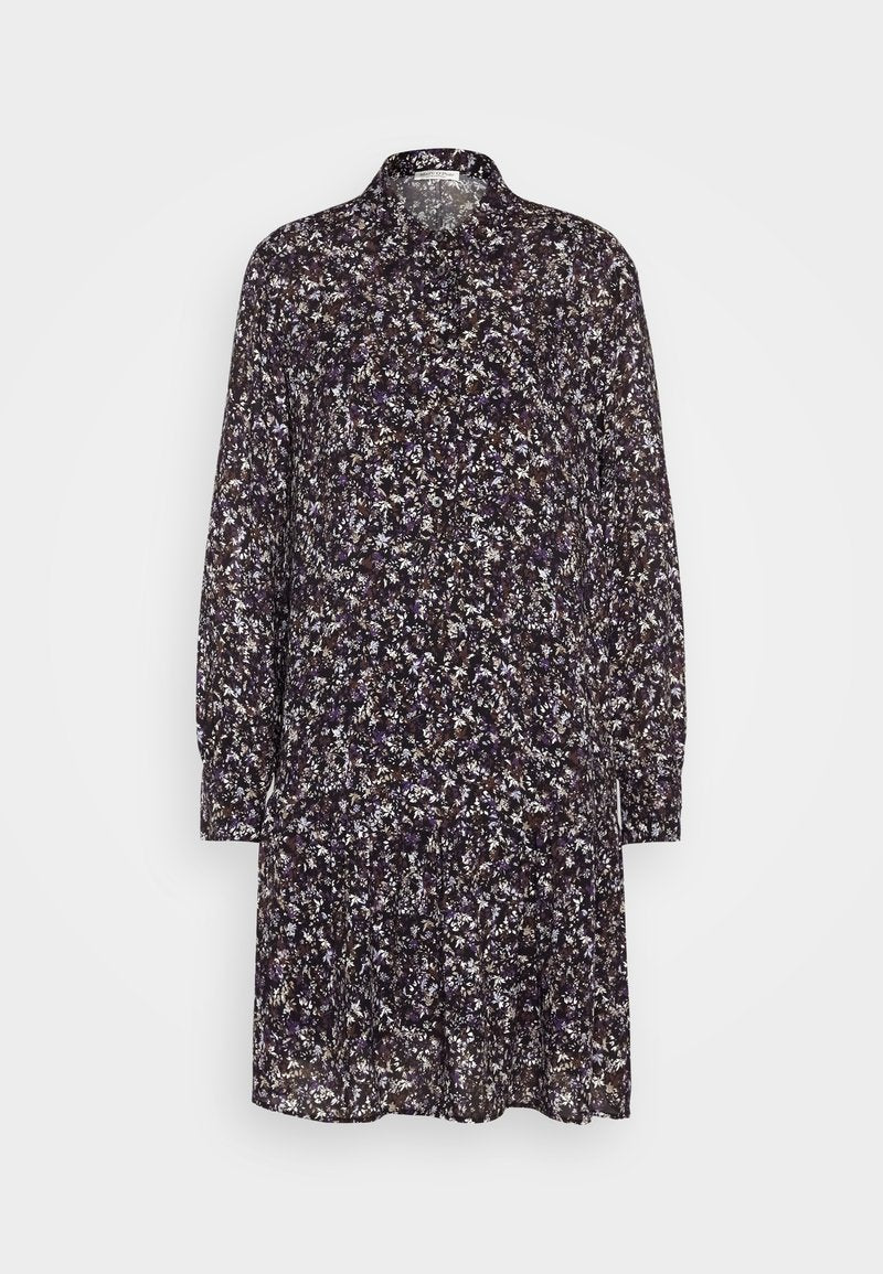 DRESS A SHAPE SHIRT STYLE VOLANT SKIRT LONG SLEEVE KENT COLLAR Media 1
