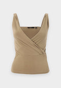 Vero Moda VMESTA V NECK - Top - silver mink
