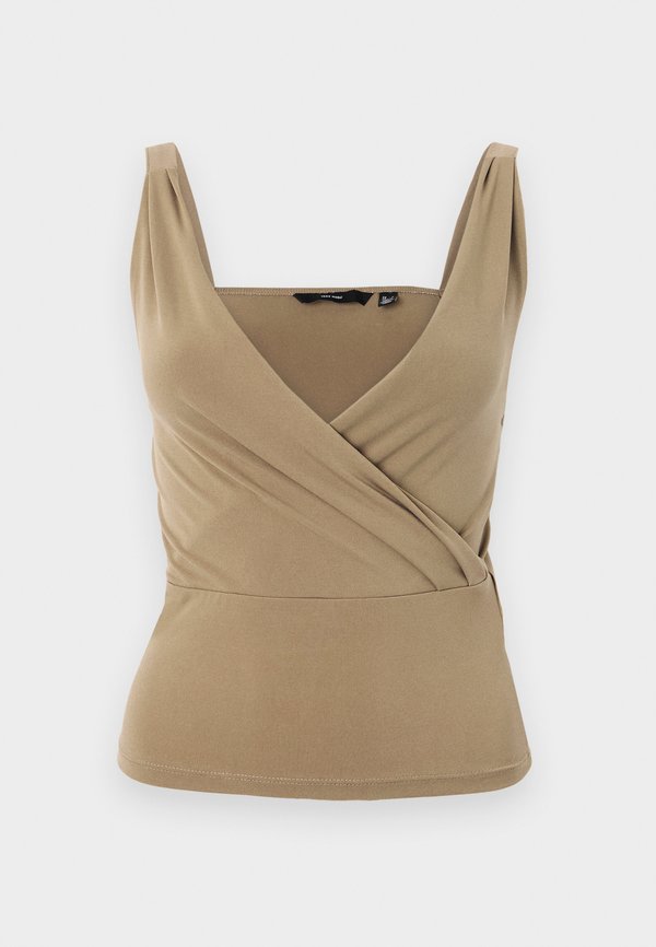 Vero Moda VMESTA V NECK - Top - silver mink