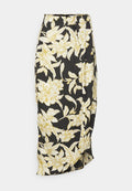 IN THE STYLE TERRIE MCEVOY FLORAL PRINT DRAPED FRONT MIDI