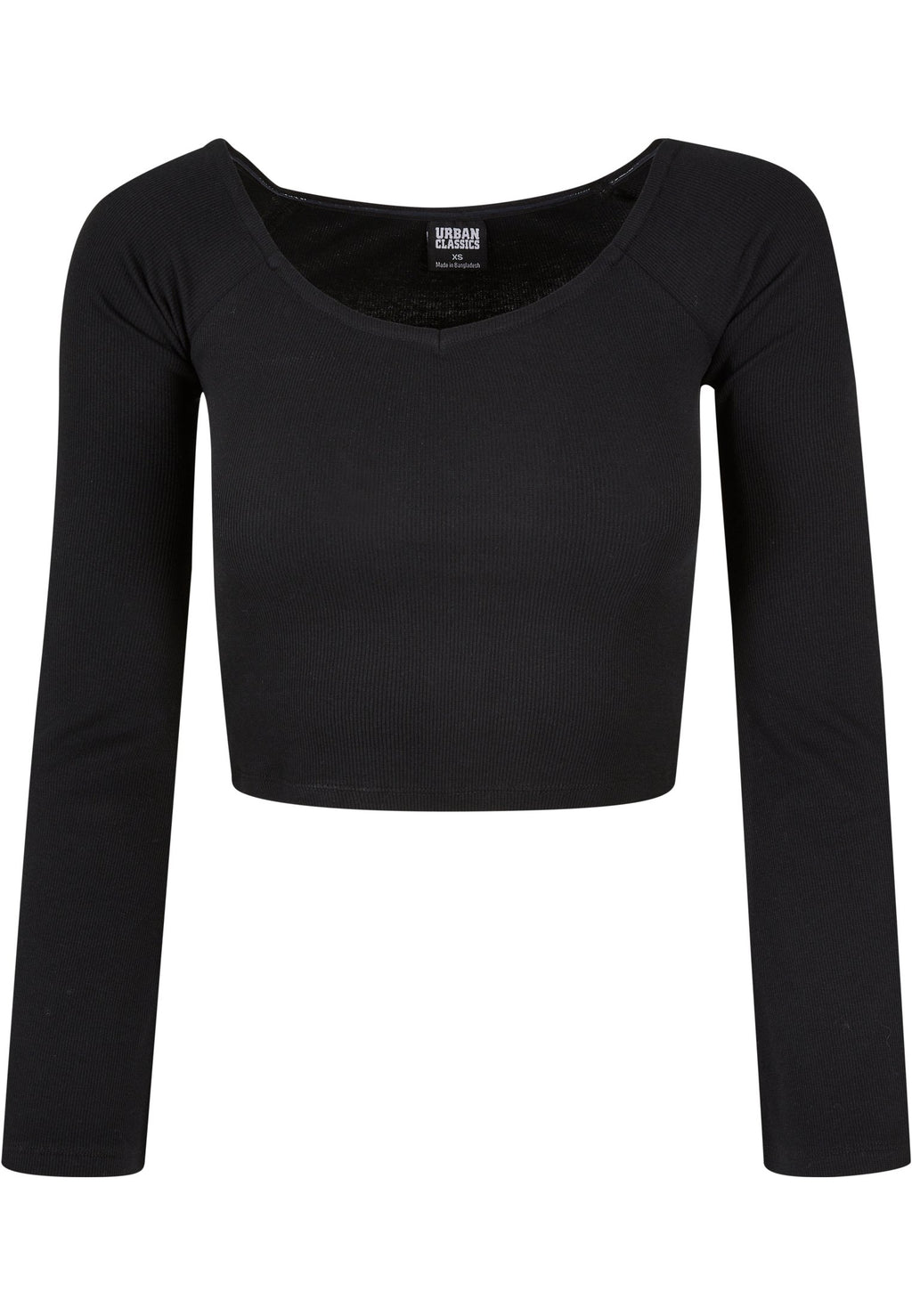 Urban Classics SHORT RIB WIDE V NECK LONGSLEEVE