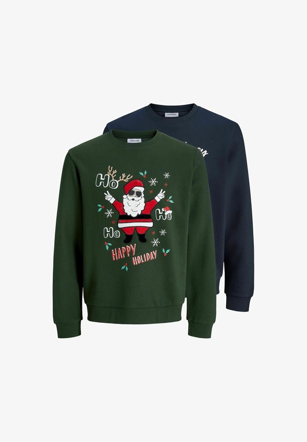 Jack & Jones Sweats 2-pack X-mas Sweats - Sweatshirt - kombu green