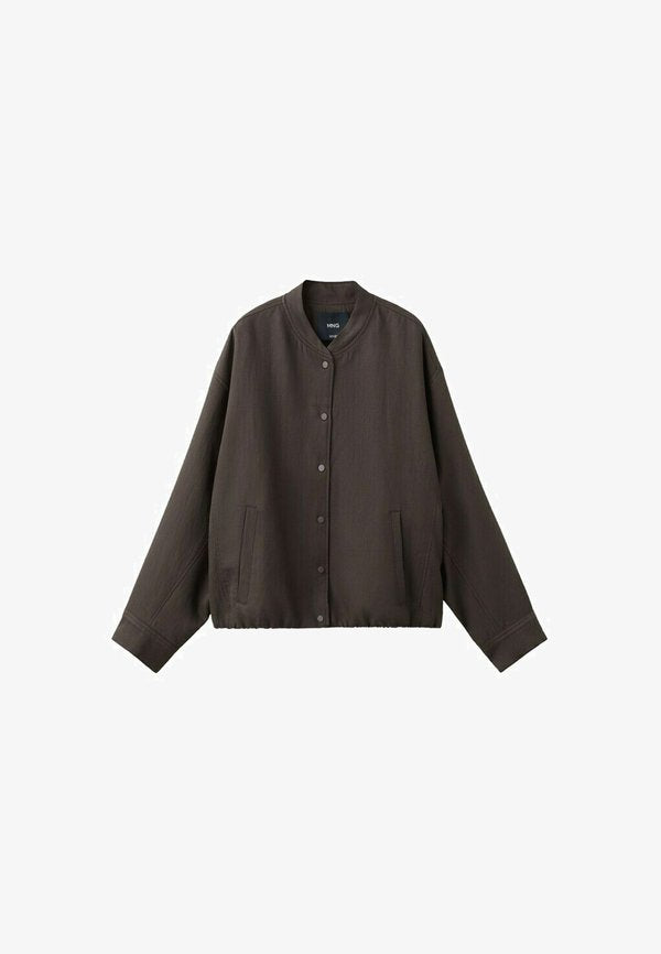 Mango Bomber Jacket - dark brown