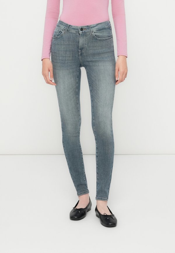 ONLY ONLPOWER MID WAIT PUSH UP - Jeans Skinny Fit - special blue grey denim