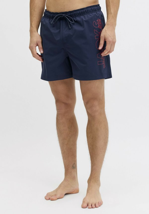 Jack & Jones JACK & JONES MEN'S SWIM SHORT JPSTMAUI WAVE LOGO PLAIN - Swimming shorts - navy blazer