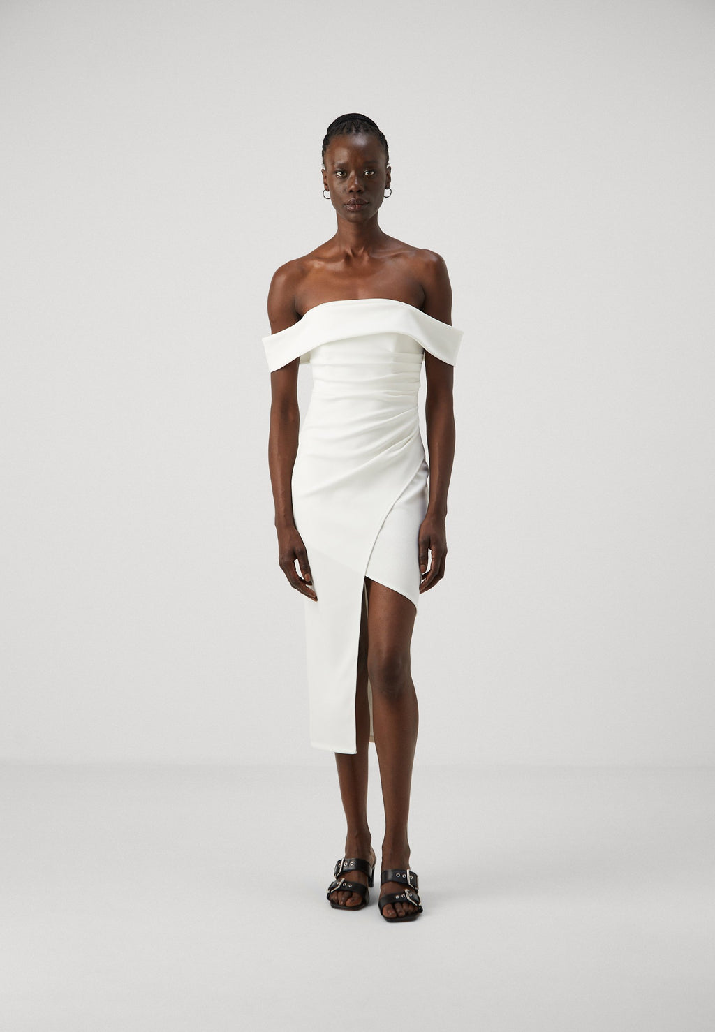 WAL G TALL WEDDING VINCENZO ROUCHED MIDI