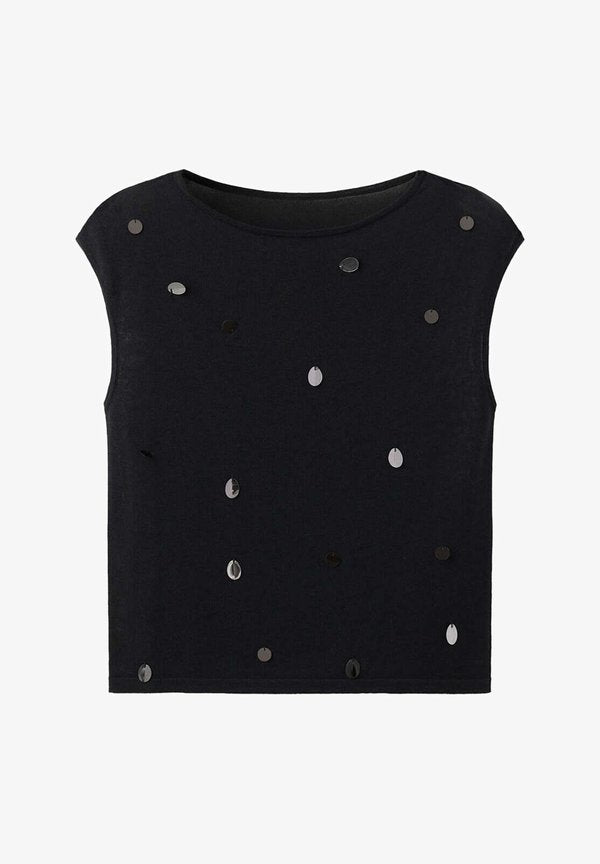 Mango ADULT - Print T-shirt - black