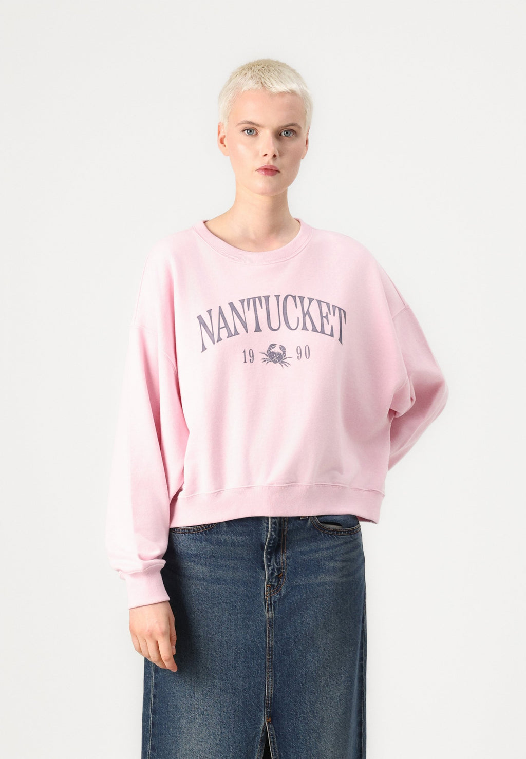 Hollister Co. NOSTALGIA PRINT TREND CREW