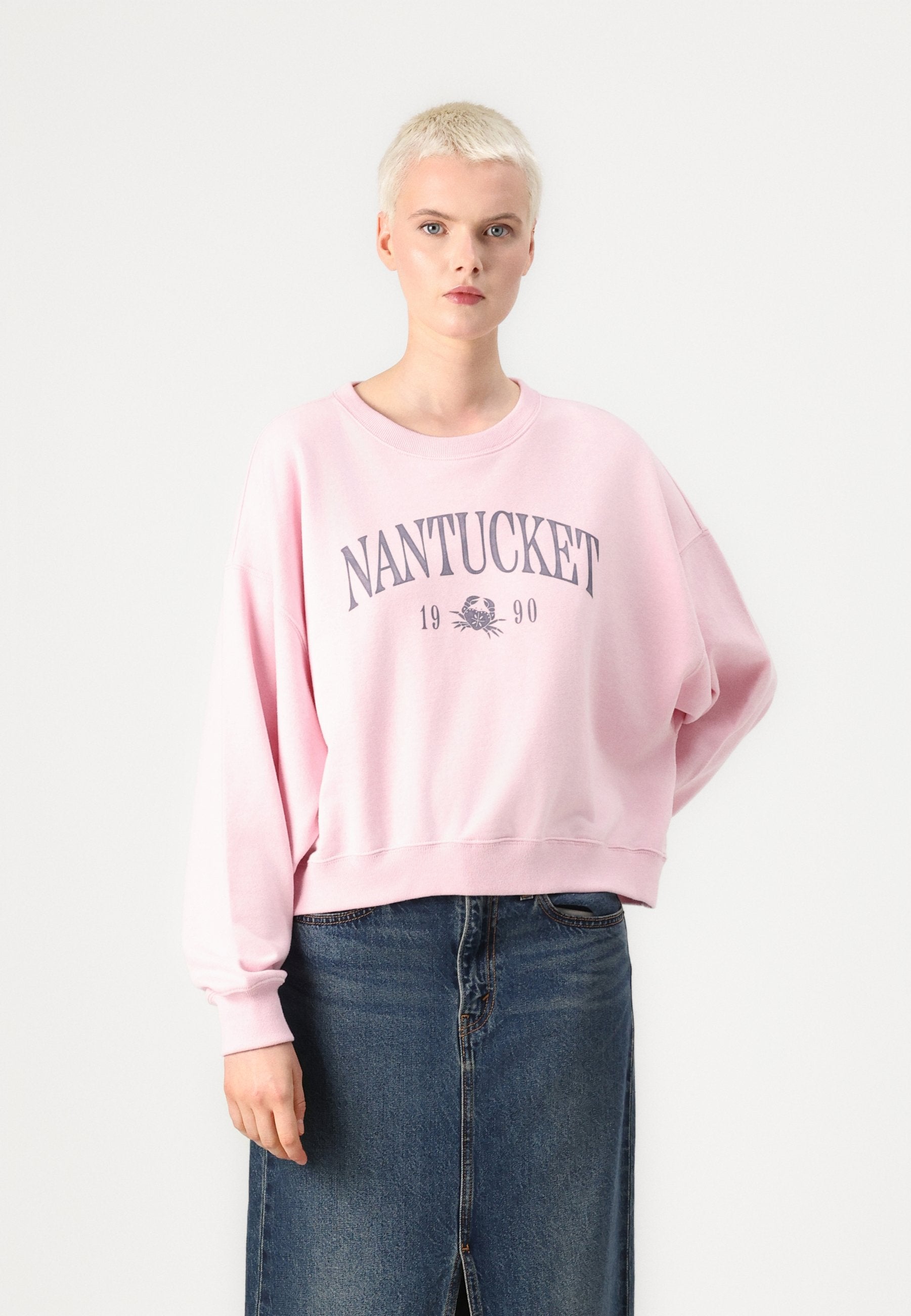 Hollister Co. NOSTALGIA PRINT TREND CREW