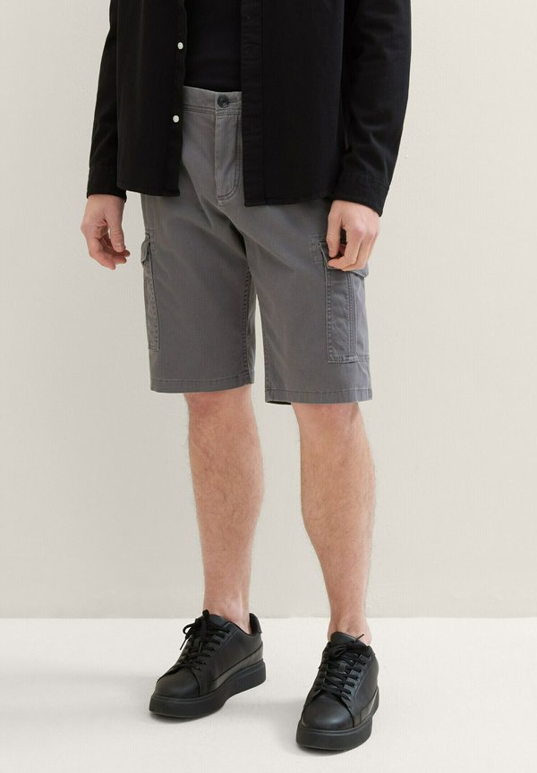 TOM TAILOR Shorts - grey structure print