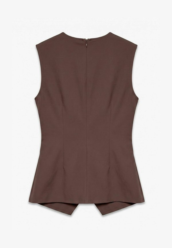 Vero Moda TOP VMOLIVE TOP - Blouse - chocolate martini