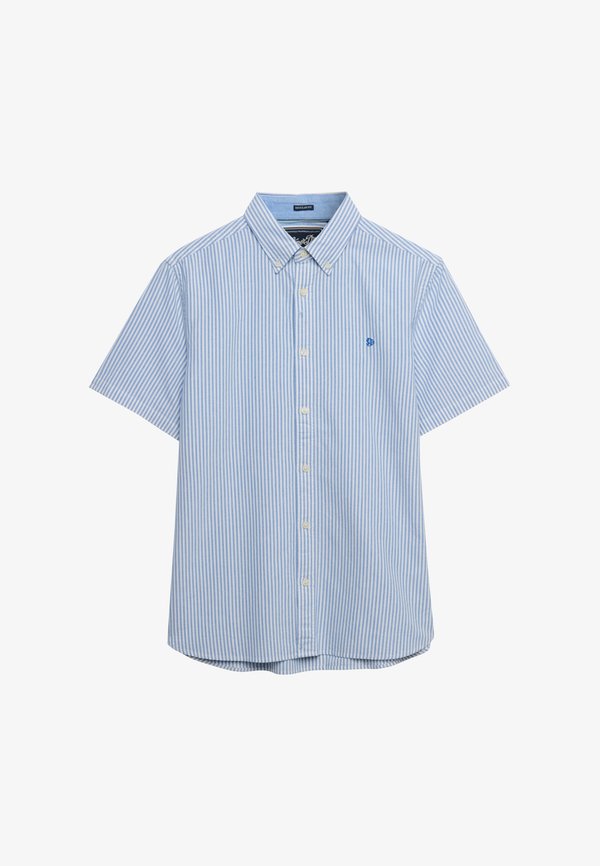 Superdry & Co SUPERDRY PREPPY OXFORD SHORT SLEEVE SHIRT.. - Shirt - sky blue stripe