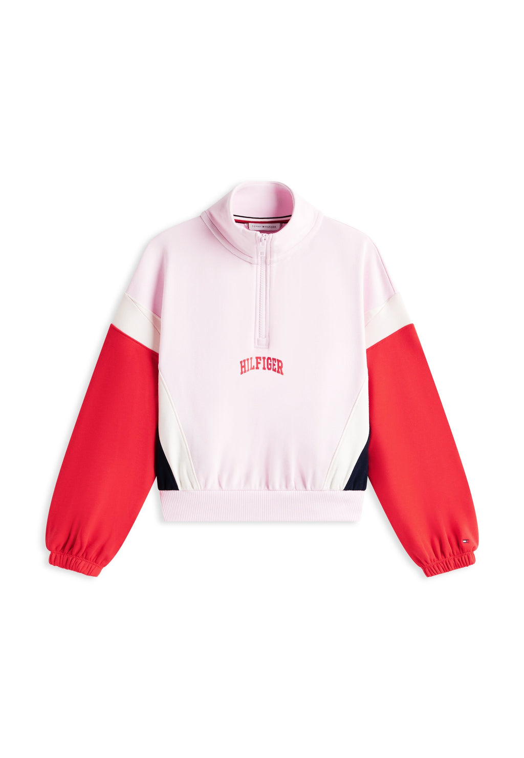 COLOUR-BLOCKED OVERSIZED HALF-ZIP JUMPER Media 1