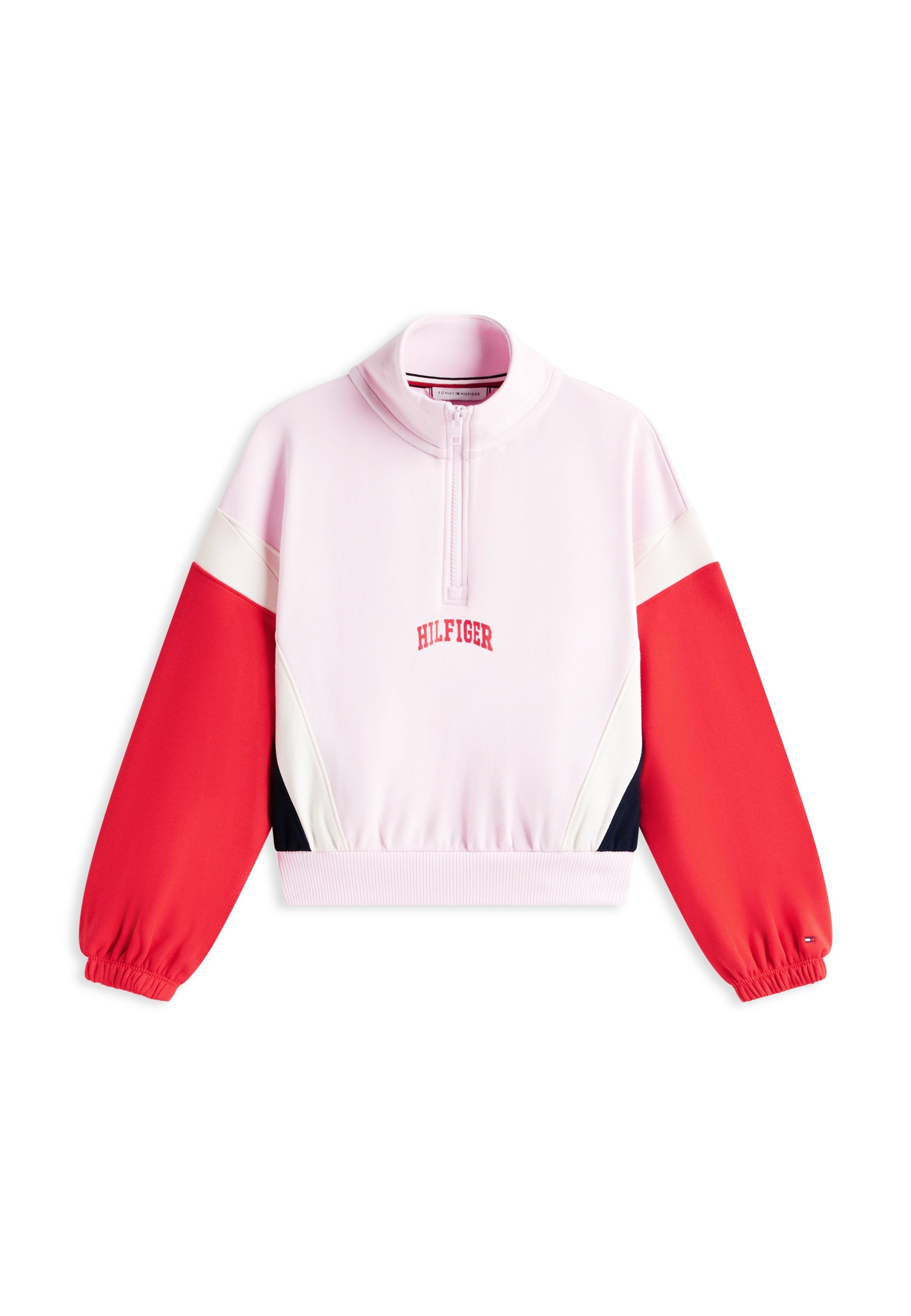 COLOUR-BLOCKED OVERSIZED HALF-ZIP JUMPER Media 1