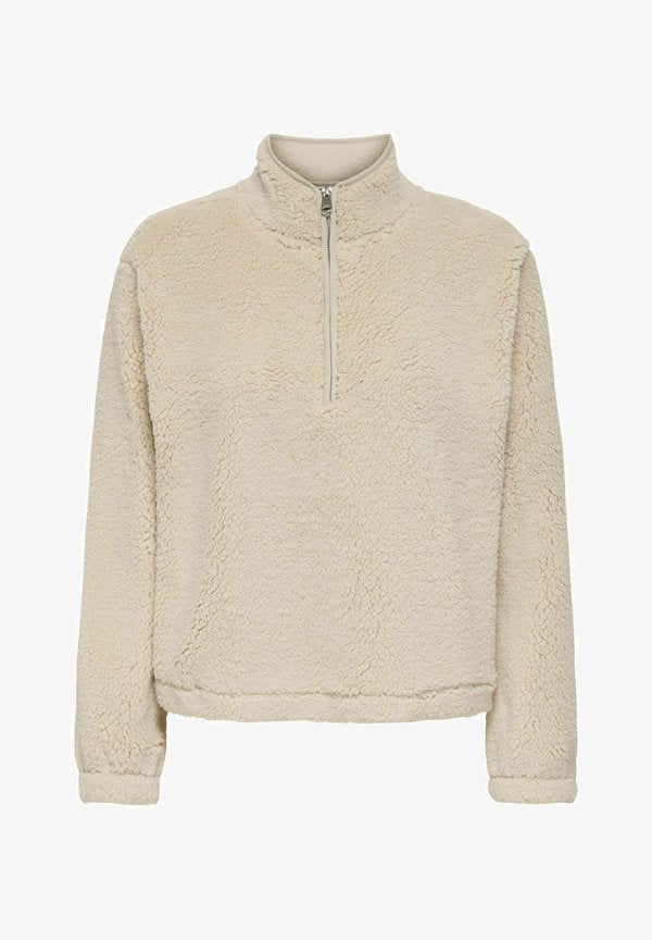 ONLY ONLNEW DALLAS HIGHNECK  - Fleece jumper - pumice stone