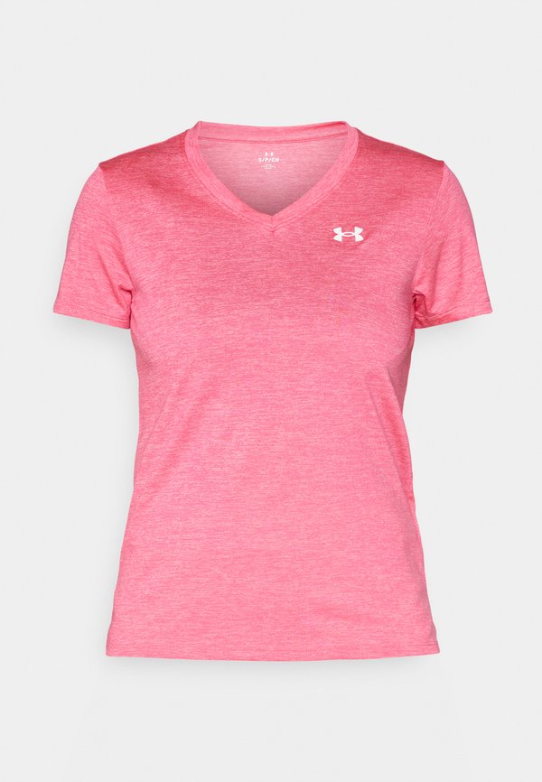 Under Armour TECH TWIST - Sports T-shirt - super pink/white