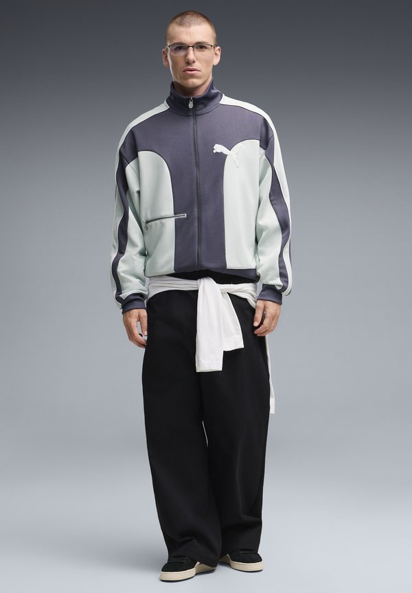 Puma T7 LOVE OF THE CAT RELAXED TRACK JACKET - Zip-up sweatshirt - inky depths-créme de mint