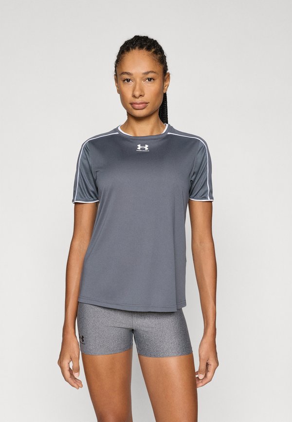 Under Armour CHALLENGER TRAIN - Print T-shirt - castlerock/white