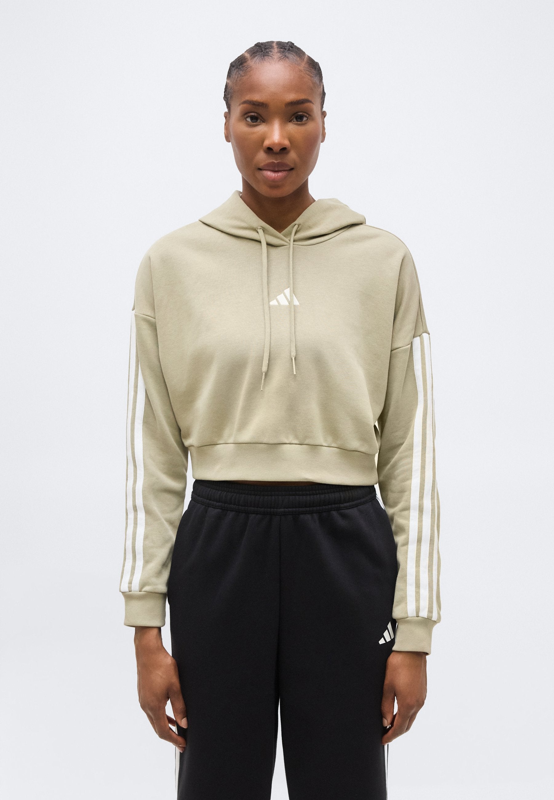adidas Sportswear ESSENTIALS 3 STRIPES FRENCH TERRY CROPPED