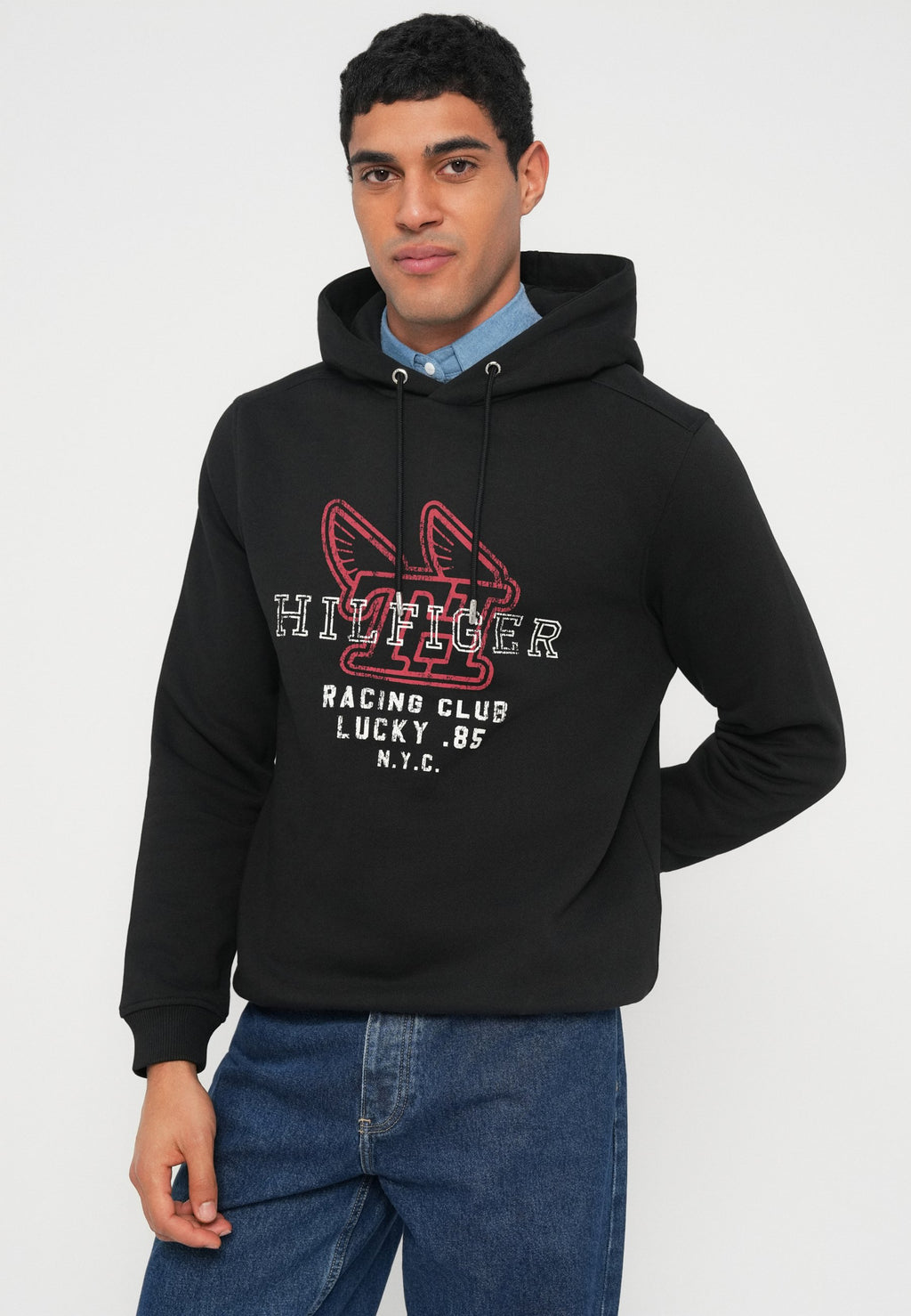 GRAPHIC TERRY DRAWSTRING HOODY Media 5