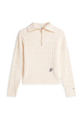 Tommy Hilfiger RELAXED CABLE KNIT HALF-ZIP JUMPER